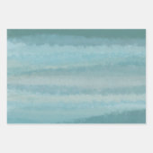 ミニマル絵画ラクラッレティール(緑がかった色)アクアブルー ラッピングペーパーシート (正面3)
