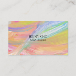 ミニマル絵画レインボーの質感の名刺 名刺