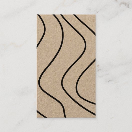 ミニマル線抽象芸術クラフトユニークグラフィック 名刺 (正面)