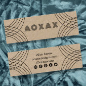 ミニマル線抽象芸術シェイプユニーククラフト スキニー名刺