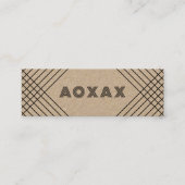 ミニマル線抽象芸術ユニークグラフィックKRAFT スキニー名刺 (正面)