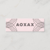 ミニマル線抽象芸術図形グユニークラフ スキニー名刺 (正面)