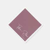 ミニマル編集可能カラーダスティピンク結婚ズ スタンダードカクテルナプキン (角)