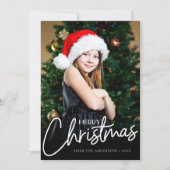 ミニマル編集可能カラーフォトクリスマスカード シーズンカード (正面)