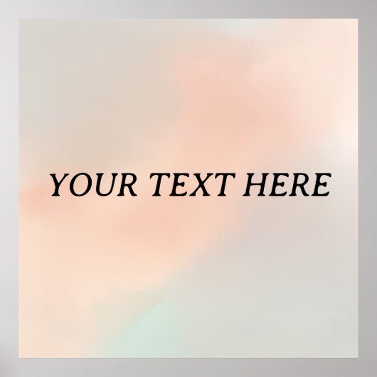ミニマル編集可能ポスター - 穏やかなパステルデザイン ポスター (正面)