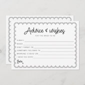 ミニマル縁どスのアドバイスカード 招待状 (正面/裏面)
