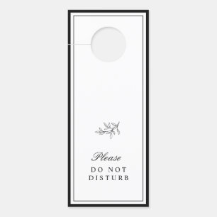 ミニマル縁どスの葉ドアハンガー ドアノブサイン