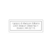 ミニマル縁どスカスタム差出人住所 セルフインキングスタンプ (デザイン)