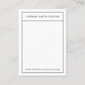 ミニマル縁どスシンプルのイヤリングカード 名刺 (正面)