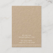 ミニマル縁どスシンプル紙イヤリングカード 名刺 (裏面)