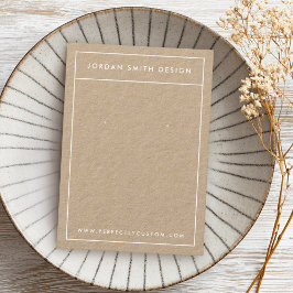 ミニマル縁どスシンプル紙イヤリングカード 名刺