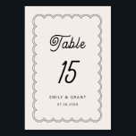 ミニマル縁どススキャロテーブル番号 テーブルナンバー<br><div class="desc">このミニマリストのテーブル番号は縁どScalloped  Collectionと連携するように設計され、ツイストを持つクラシックデザインを備えていますユニーク感じ縁ど – スキャロップは一種の種類の一つであり、このカードに確実にレトロなレトロを追加します。このもしデザインでゲストの注目を集めたいユニークと、このスイートはあなたにぴったりだ。レイアウト、フォント、文字サイズの変更など、このデザインの高度なカスタマイズを行うには、上クリックの「」ボタカスタマイズンを使用してください。何か連絡質問があれば私に頼む！</div>