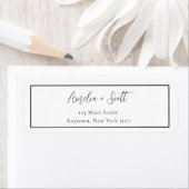 ミニマル縁どススクリプト差出人住所ラベル ラベル (インサイチュ)