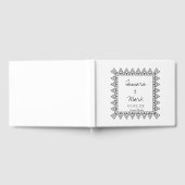 ミニマル縁どスハートフレ結婚ームのロゴスクリプト ゲストブック (全面)