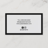 ミニマル縁どスメイクアップアーティストラッズブローズサロン 名刺 (裏面)