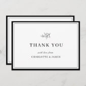 ミニマル縁どスリーフサンキューカード サンキューカード (正面/裏面)