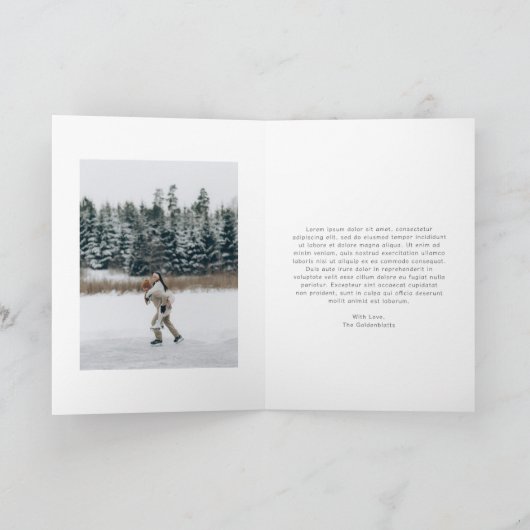 ミニマル縁どス写真クリスマモダンス シーズンカード (内部)