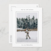 ミニマル縁どス写真クリスマモダンス シーズンポストカード (正面/裏面)