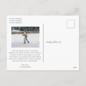 ミニマル縁どス写真クリスマモダンス シーズンポストカード (裏面)