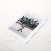 ミニマル縁どス写真クリスマモダンス 箔シーズンカード (回転した状態)