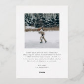 ミニマル縁どス写真クリスマモダンス 箔シーズンカード (裏面)