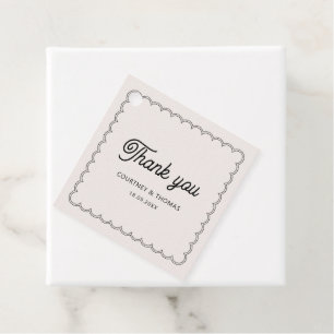 ミニマル縁どス感謝していScalloped youラベル フェイバータグ