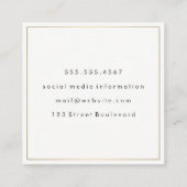 ミニマル縁どス金ゴールド（モノグラム） スクエア名刺 (裏面)