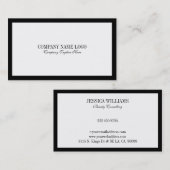 ミニマル縁どス黒オンホワイト 名刺 (正面/裏面)