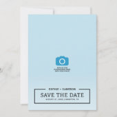 ミニマル縁どス黒写真日付カードの保存 セーブザデート (正面)