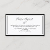 ミニマル縁どリーフレシピ要求カード 名刺 (正面)