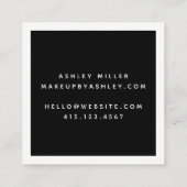 ミニマル縁ど木炭+白 | スクエア名刺 (裏面)