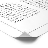 ミニマル縁ど結婚リストの15テーブル座席表 ポスター (角)