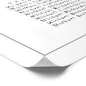 ミニマル縁ど結婚リスト20テーブル座席表 ポスター (角)