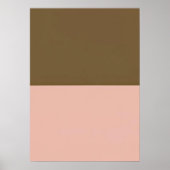 ミニマル縦二色ラインアートプリント ポスター (正面)