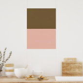 ミニマル縦二色ラインアートプリント ポスター (キッチン)