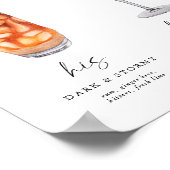 ミニマル署名ドリンク結婚ズのサインバーサイン ポスター (角)