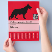 ミニマル羊飼いドッグパーソナライズされたフライヤー チラシ (手)