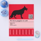 ミニマル羊飼いドッグパーソナライズされたフライヤー チラシ (シングル)