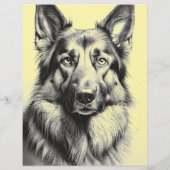 ミニマル羊飼いドッグパーソナライズされたフライヤー チラシ (裏面)