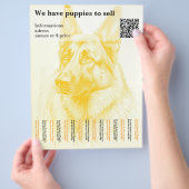 ミニマル羊飼いドッグパーソナライズされたフライヤー チラシ (手)