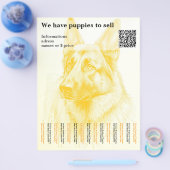 ミニマル羊飼いドッグパーソナライズされたフライヤー チラシ (シングル)