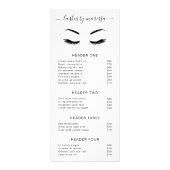 ミニマル美しいサロンの遅延価格表 ラックカード