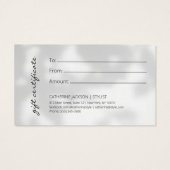 ミニマル美しいサロンスパギフト証明書 (裏面)