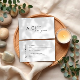 ミニマル美しいサロンスパギフト証明書