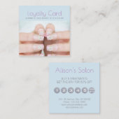 ミニマル美しいサロンネイルサロンロイヤリティ ロイヤリティカード (正面/裏面)