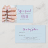 ミニマル美しいサロンネイルサロン紹介 紹介カード (正面/裏面)