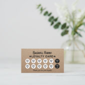 ミニマル美しいサロン&スパ素朴クラフト ロイヤリティカード (スタンド正面)