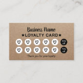ミニマル美しいサロン&スパ素朴クラフト ロイヤリティカード (正面)