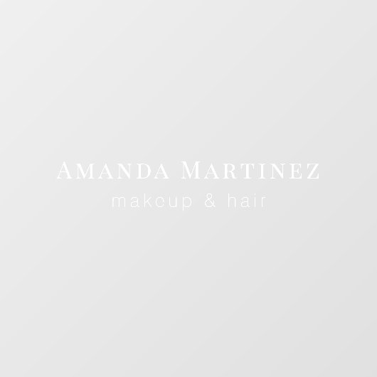 ミニマル美しいヘアメイクアップサロンブティック ウィンドウサイン (シート)