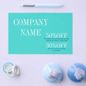 ミニマル美しいメイクアップアーティストヘアサロンティール（緑がかった色） チラシ (シングル)